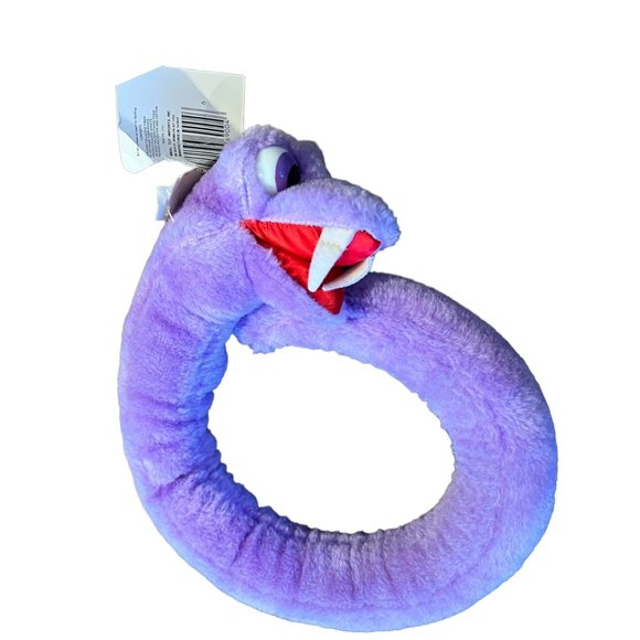 Vintage Snake Around With Rattle Animal Toy Purple Plush Stuffed Animal - Picture 6 of 6